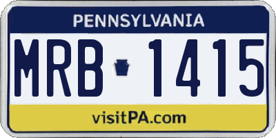 PA license plate MRB1415