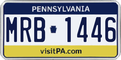 PA license plate MRB1446