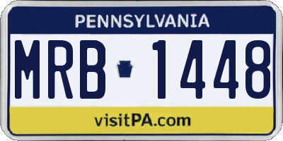 PA license plate MRB1448
