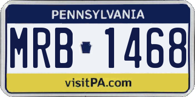 PA license plate MRB1468