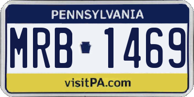 PA license plate MRB1469