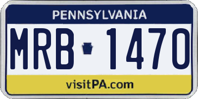 PA license plate MRB1470