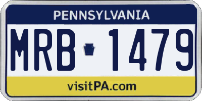 PA license plate MRB1479