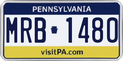 PA license plate MRB1480