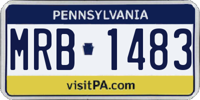 PA license plate MRB1483