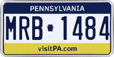 PA license plate MRB1484