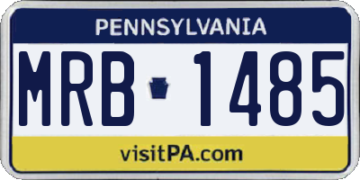 PA license plate MRB1485