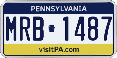 PA license plate MRB1487