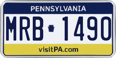 PA license plate MRB1490