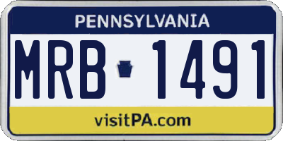 PA license plate MRB1491