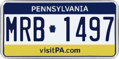 PA license plate MRB1497