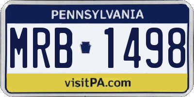PA license plate MRB1498