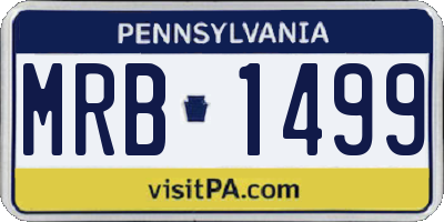 PA license plate MRB1499