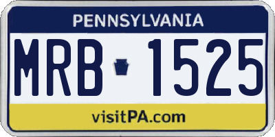 PA license plate MRB1525