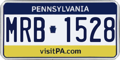 PA license plate MRB1528