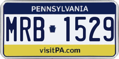 PA license plate MRB1529