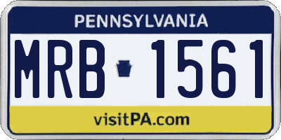 PA license plate MRB1561