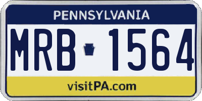 PA license plate MRB1564