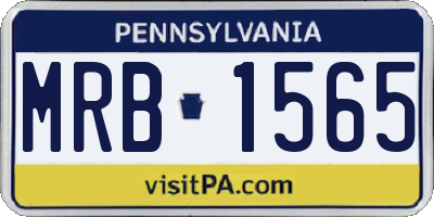 PA license plate MRB1565