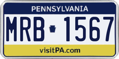 PA license plate MRB1567