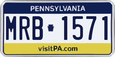 PA license plate MRB1571