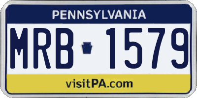 PA license plate MRB1579