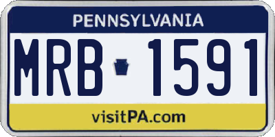 PA license plate MRB1591