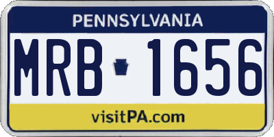 PA license plate MRB1656