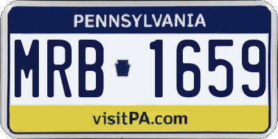 PA license plate MRB1659