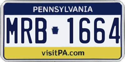 PA license plate MRB1664