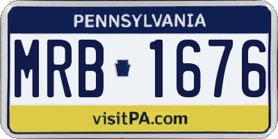 PA license plate MRB1676