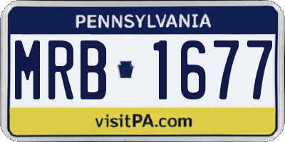 PA license plate MRB1677