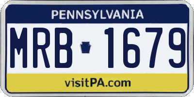 PA license plate MRB1679