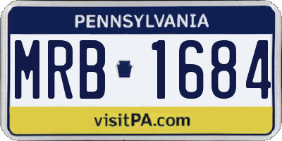 PA license plate MRB1684