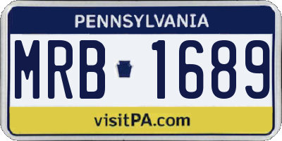 PA license plate MRB1689
