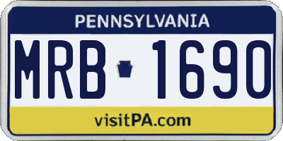 PA license plate MRB1690