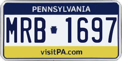 PA license plate MRB1697