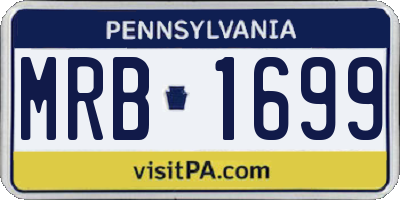 PA license plate MRB1699