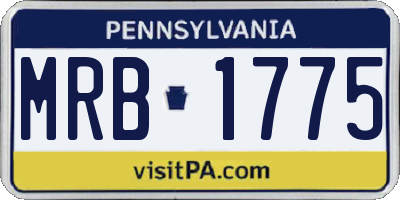 PA license plate MRB1775