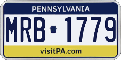 PA license plate MRB1779
