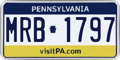 PA license plate MRB1797