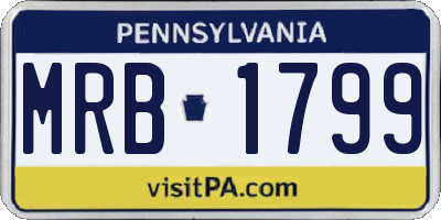 PA license plate MRB1799