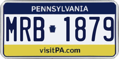 PA license plate MRB1879