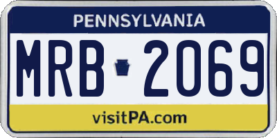 PA license plate MRB2069