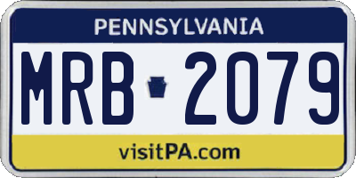 PA license plate MRB2079