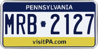 PA license plate MRB2127