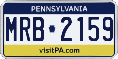 PA license plate MRB2159