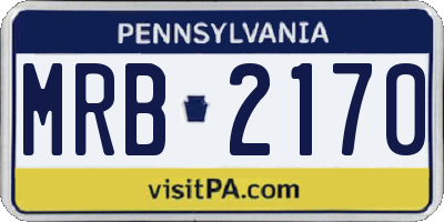 PA license plate MRB2170