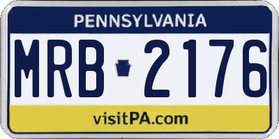 PA license plate MRB2176