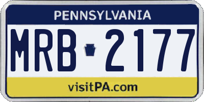 PA license plate MRB2177